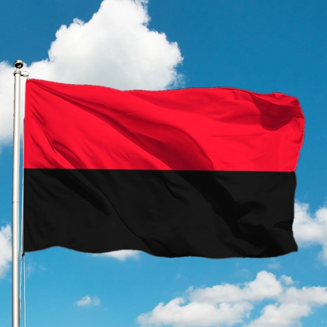 Флаг черно красный УПА (Степана Бандеры)