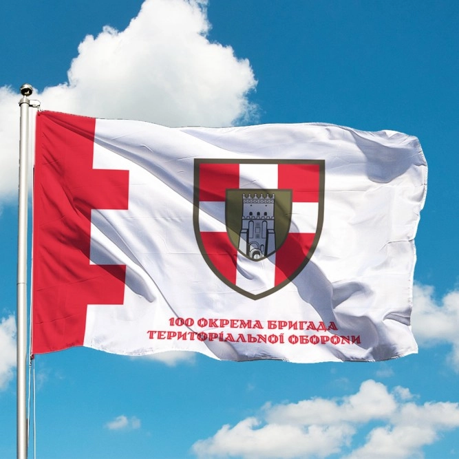 Флаг 100-я отдельная бригада территориальной обороны (Украина)