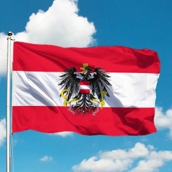 Прапор Австрії з гербом